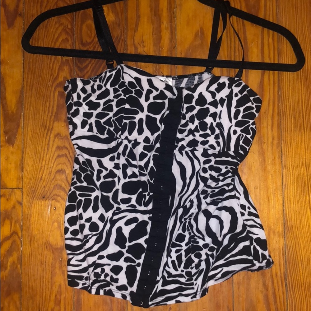 Zebra print tank top